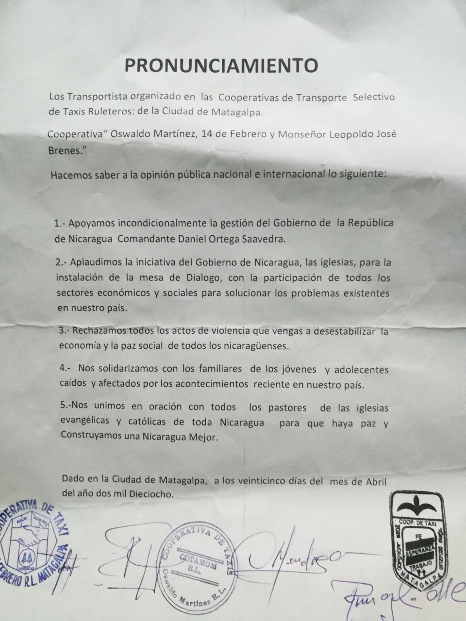 comunicado
